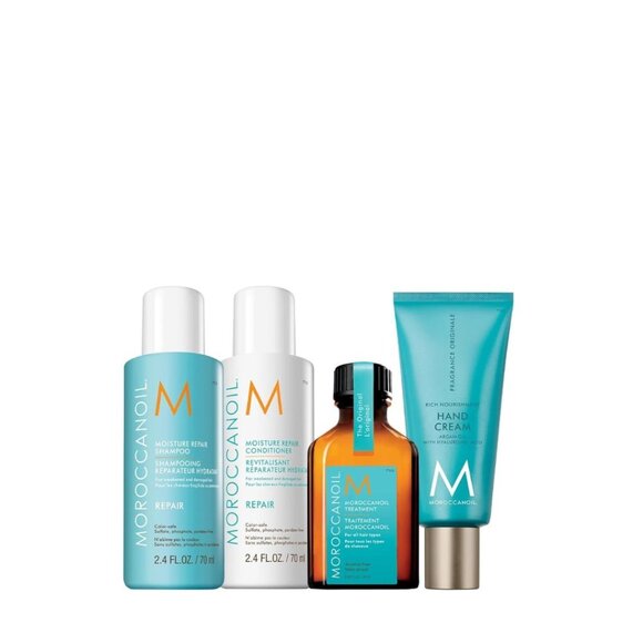 NWT - Moroccanoil Repair Travel Set Includes A FREE Flat-Open Cosmetic Bag - Picture 3 of 7